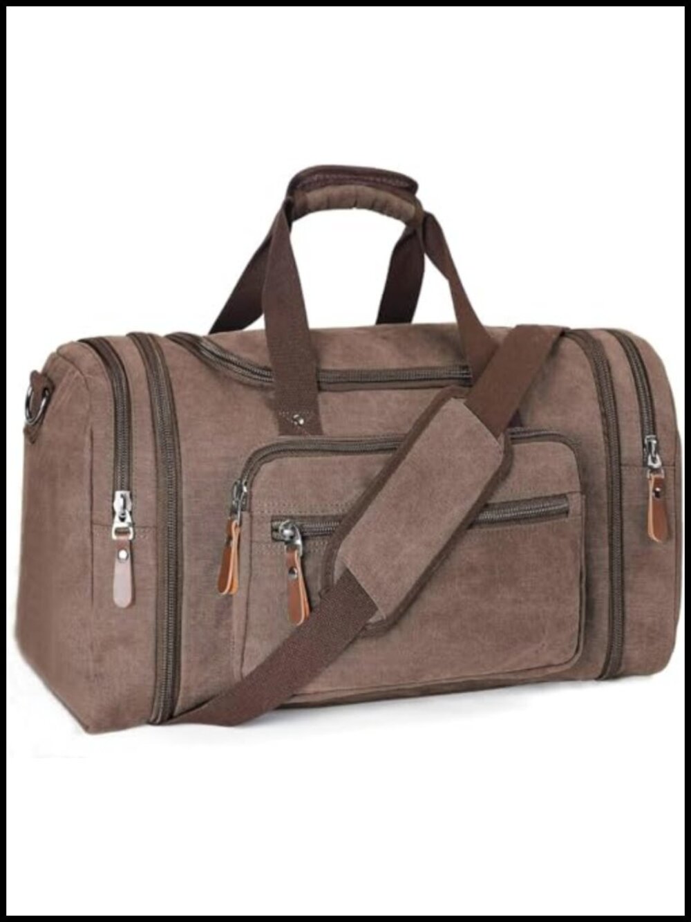 Canvas Duffle Bag Large Weekender Travel Tote Overnight Shoulder Bag